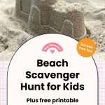 A small sand castle on the beach.